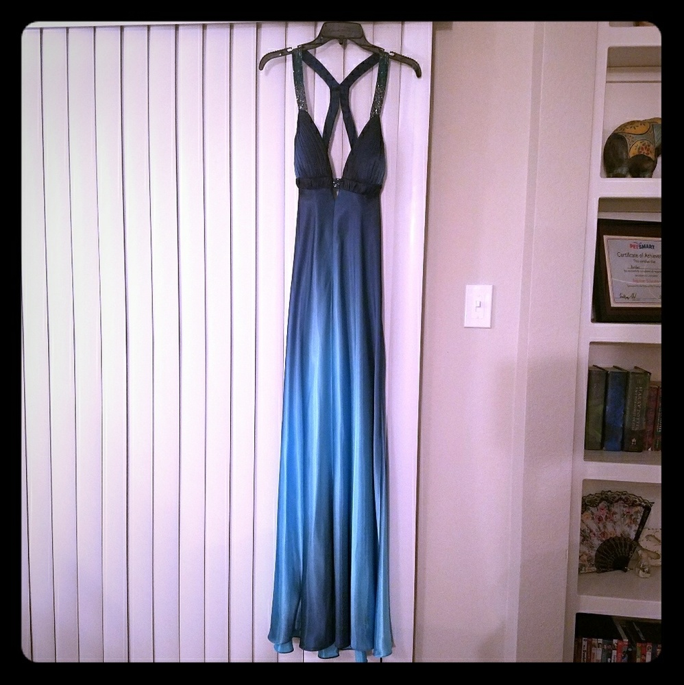 Blue Ombre Formal Gown